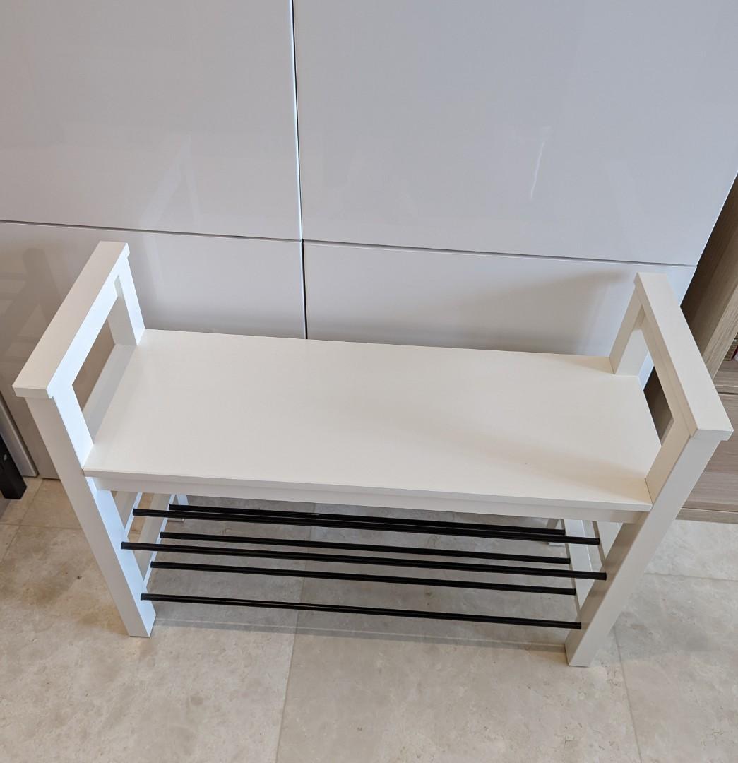 IKEA HEMNES Shoe Rack Bench, Furniture & Home Living, Furniture