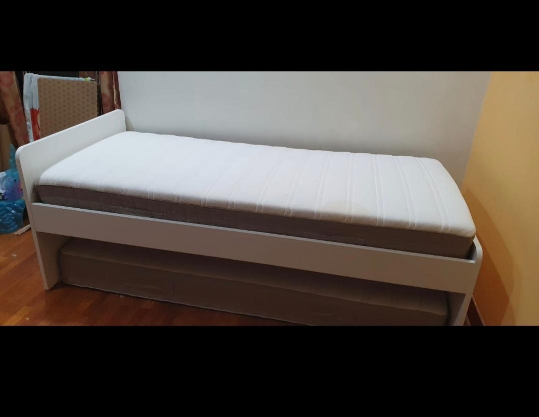 Ikea slakt bed Single size + mattress on Carousell