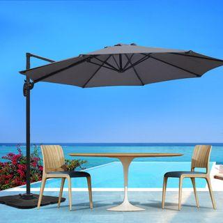 Instahut 3M Roma Outdoor Furniture Garden Umbrella 360 Degree Charcoal
