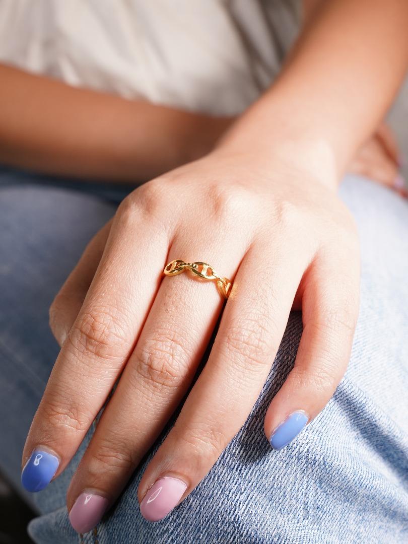 Gold chain with sale ring