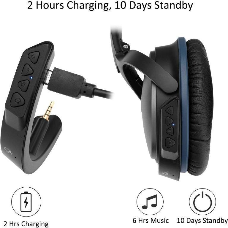 AUDIO123 Myriann Wireless Bluetooth Adattatore Ricevitore Per Bose QC25 Cuffie e