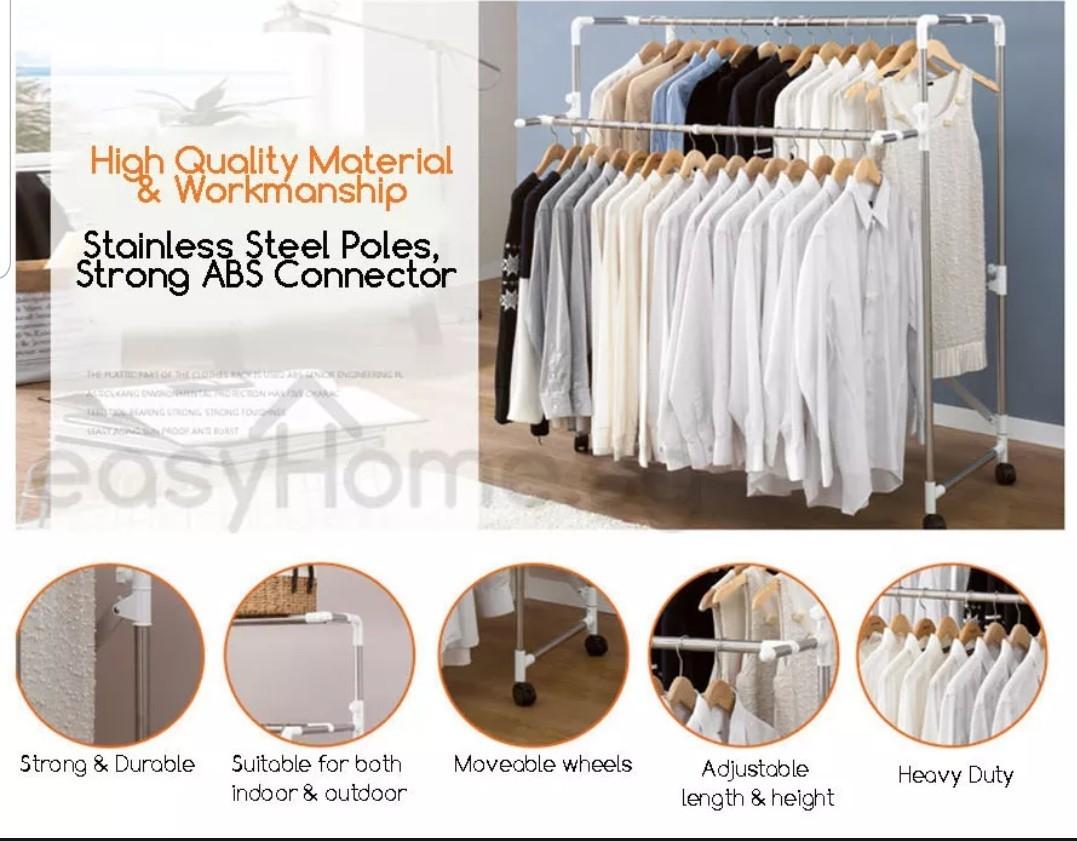 Korean clothes hanger rack, Furniture & Home Living, Home Improvement