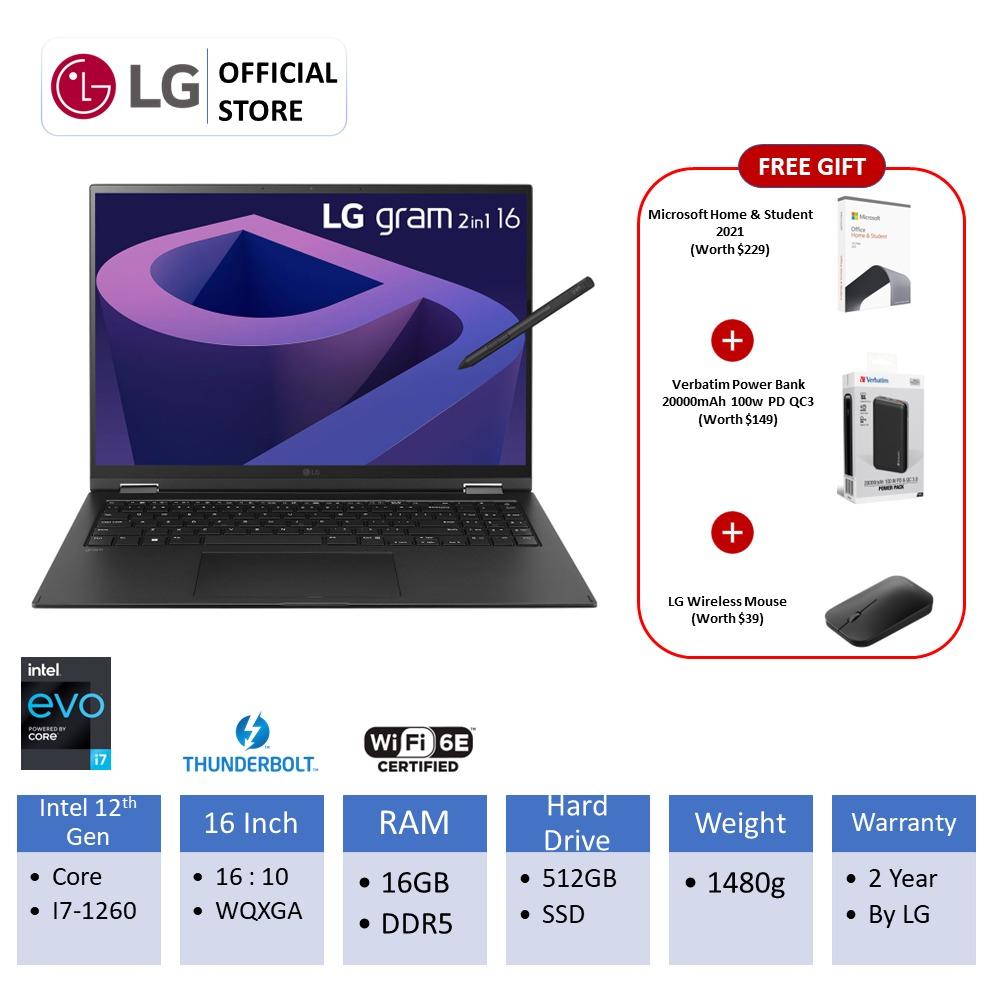 🆕LG Gram 16T90QG.AA75A3 16"(2560x1600) WQXGA 2in1 Touchscreen