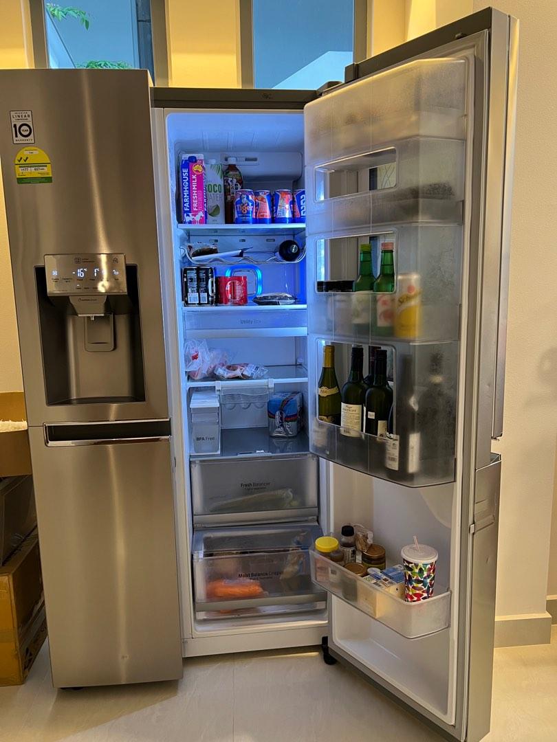 LG side by side fridge with instaview door in door in door (GSX6011NS