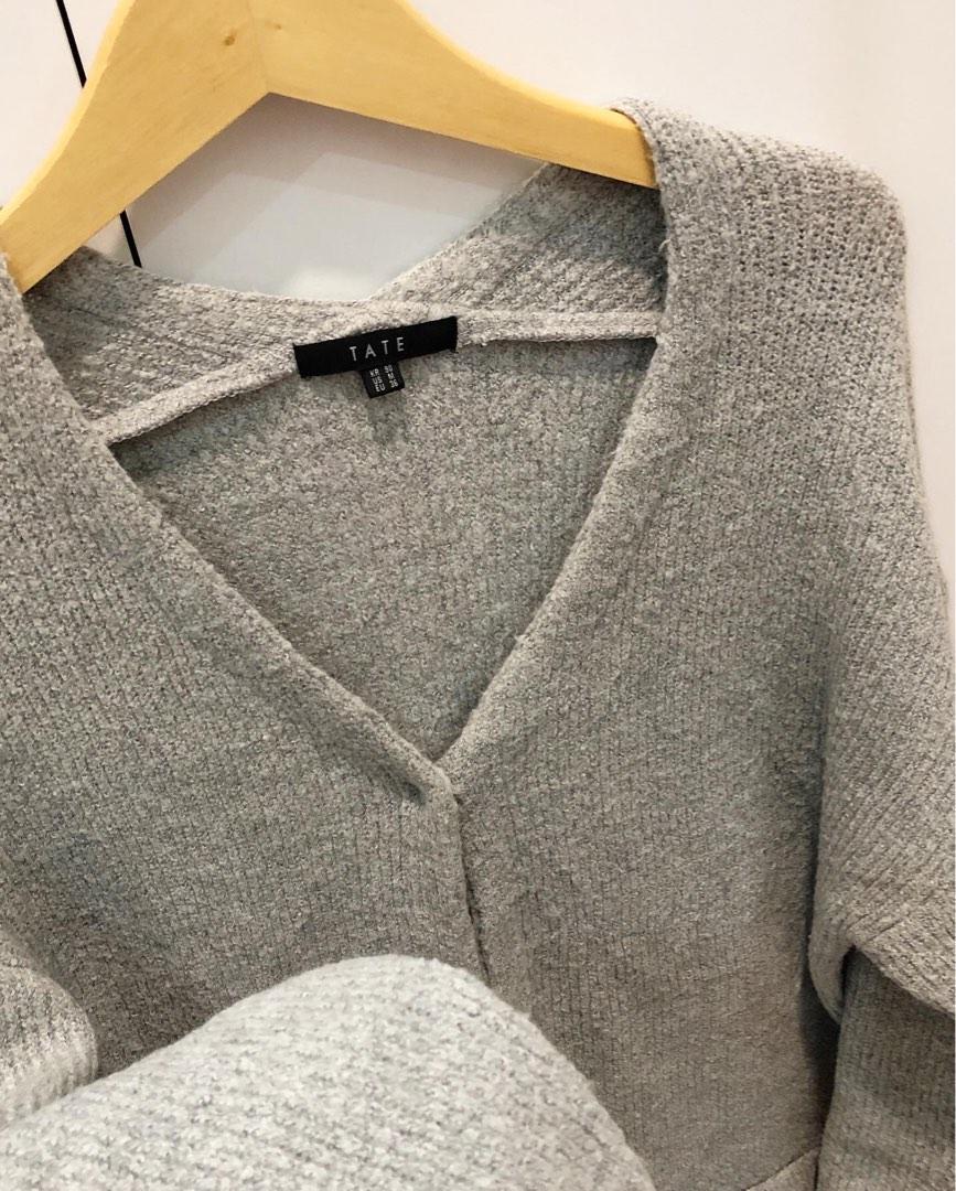 Long Cardi Knit Abu / Long Cardi Rajut 