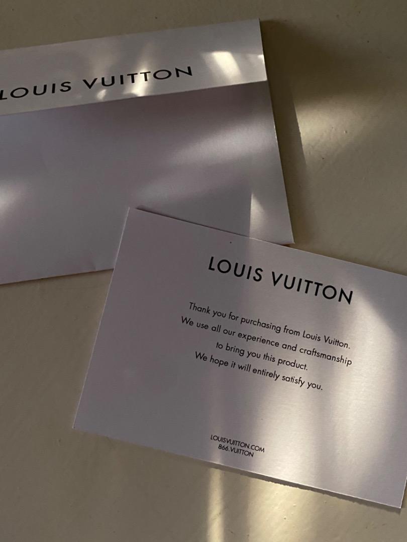 LV Notecard with Envelope (Category: Luxury Bags & Wallets) located in Manila. Submitted by designerarchives.ph (Listing ID 1183806203, Image 2). Description: Inclusion for your packaging! Louis Vuitton Booklet Greeting Card 199 each / 30 pcs available .
