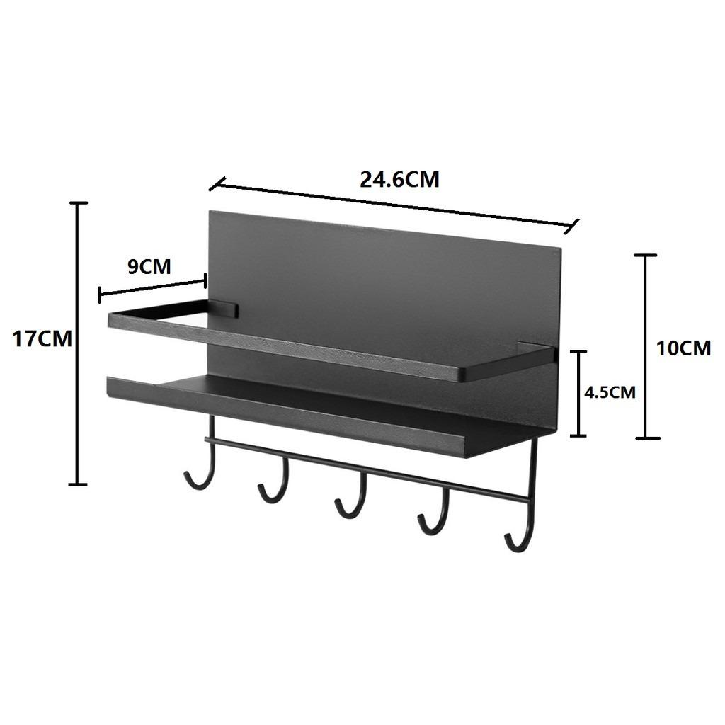 Key Racks with Tray, Spice Rack For Refrigerator With