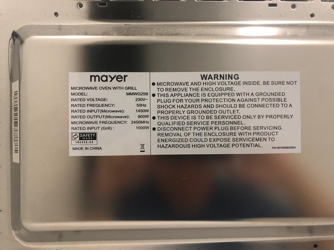 Mayer 38cm builtin microwave oven with grill, TV & Home Appliances, Kitchen Appliances, Ovens