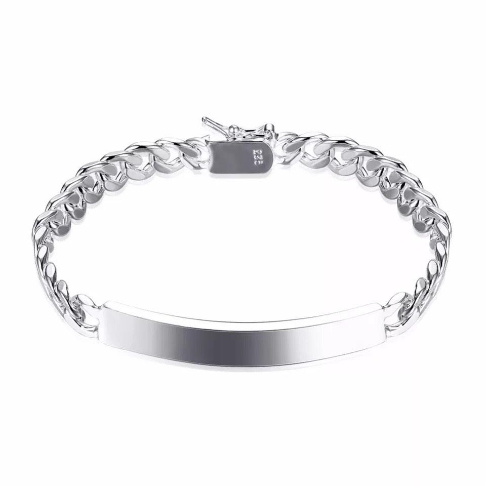 Real silver on sale bracelet mens
