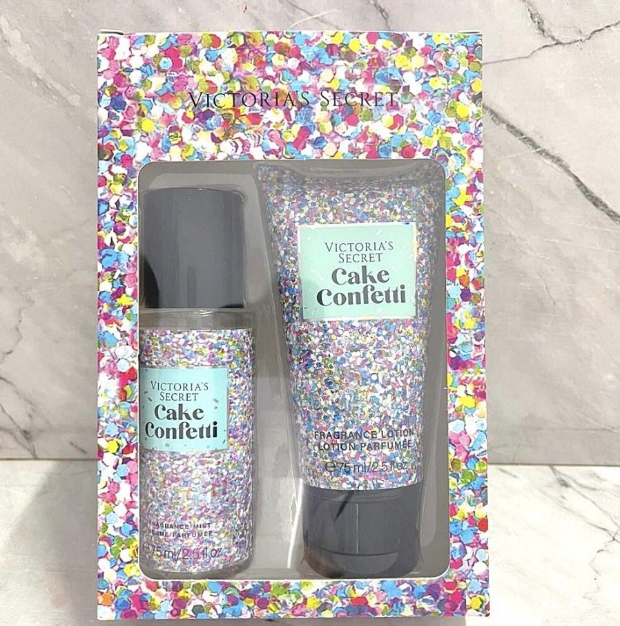 Mini gift set victoria secret cake confetti mist n lotion 75ml
