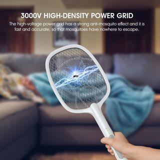 Mosquito Killer Mosquitoes Trap Lamp & Racket 2 in 1, USB Rechargeable Swatter