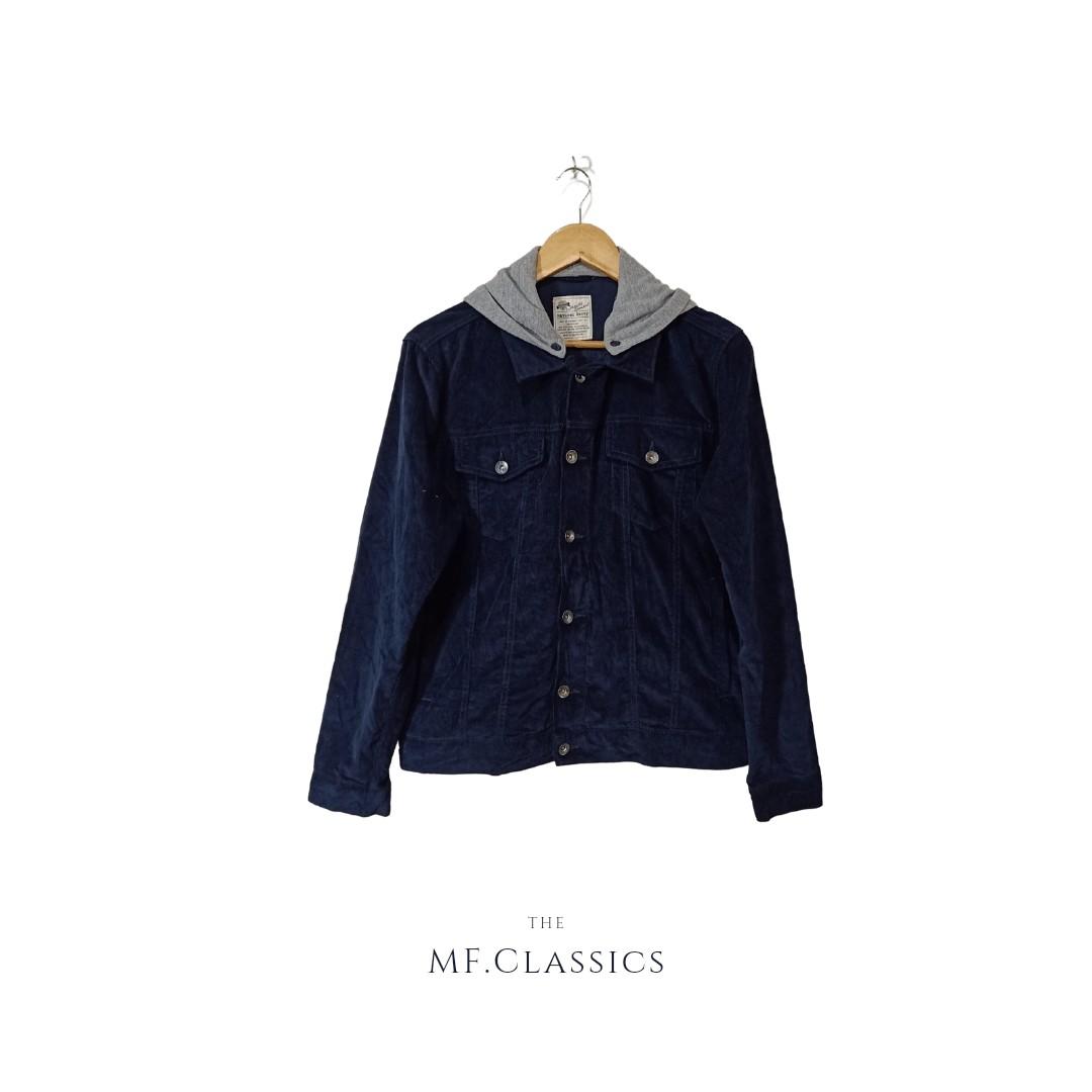 Story Corduroy Jacket w/ Hoodie (Blue 