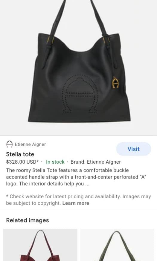 Etienne aigner stella on sale tote