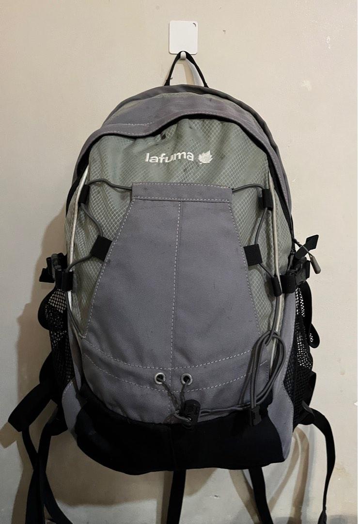 Original Lafuma back pack (Category: Backpacks) located in Quezon City. Submitted by mrjun07 (Listing ID 1183833963, Image 1). Description: Pre loved Lafuma back pack Heavy duty Color gray RFS decluttering P800.00 fixed price Issue: Minor stain .