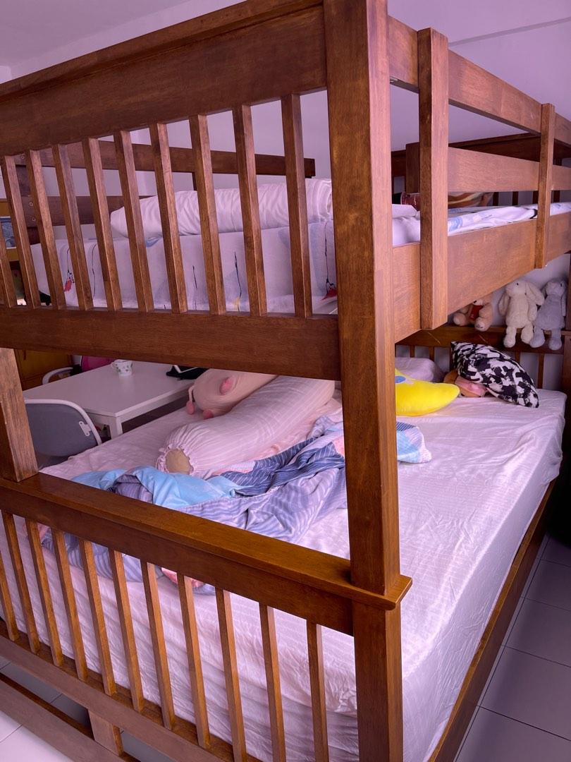 Picket and Rail Double decker bunk bed, Furniture & Home Living