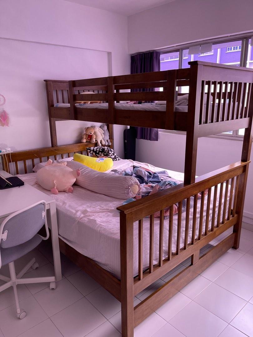 Picket and Rail Double decker bunk bed, Furniture & Home Living