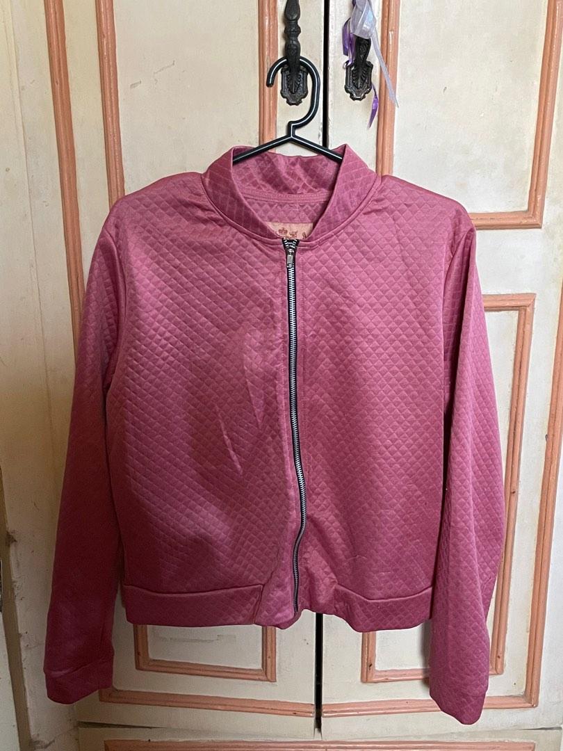 Pink Bomber Jacket, Women's Fashion, Coats, Jackets and Outerwear on