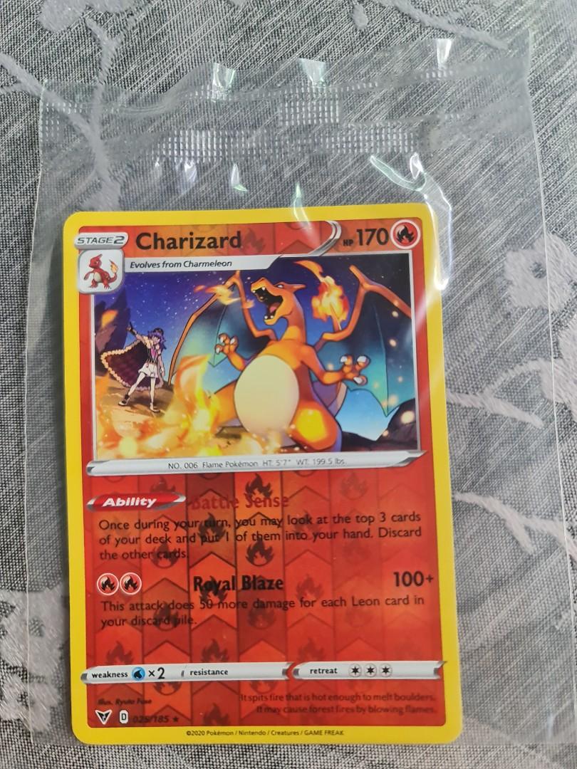 charizard pokemon card 025 185 2020 POKÉMON SWSH CHARIZARD VIVID VOLTAGE PSA 9 – Captain Jax main image 0