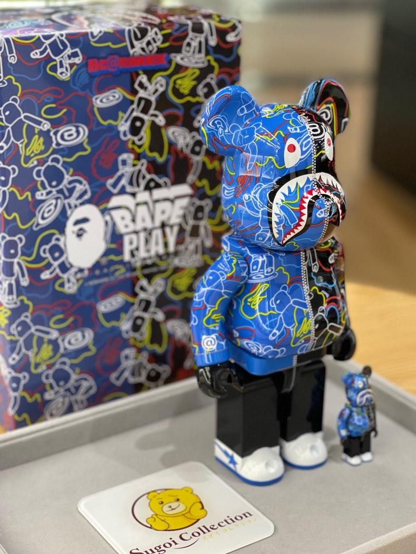 [Pre-Order] BE@RBRICK x Bape Line Camo Shark 100%+400% set bearbrick