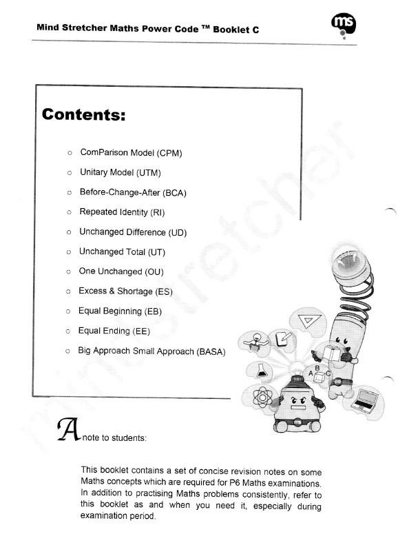 PSLE P6 Math Notes Revision Practices / Mathematics Power Code ...