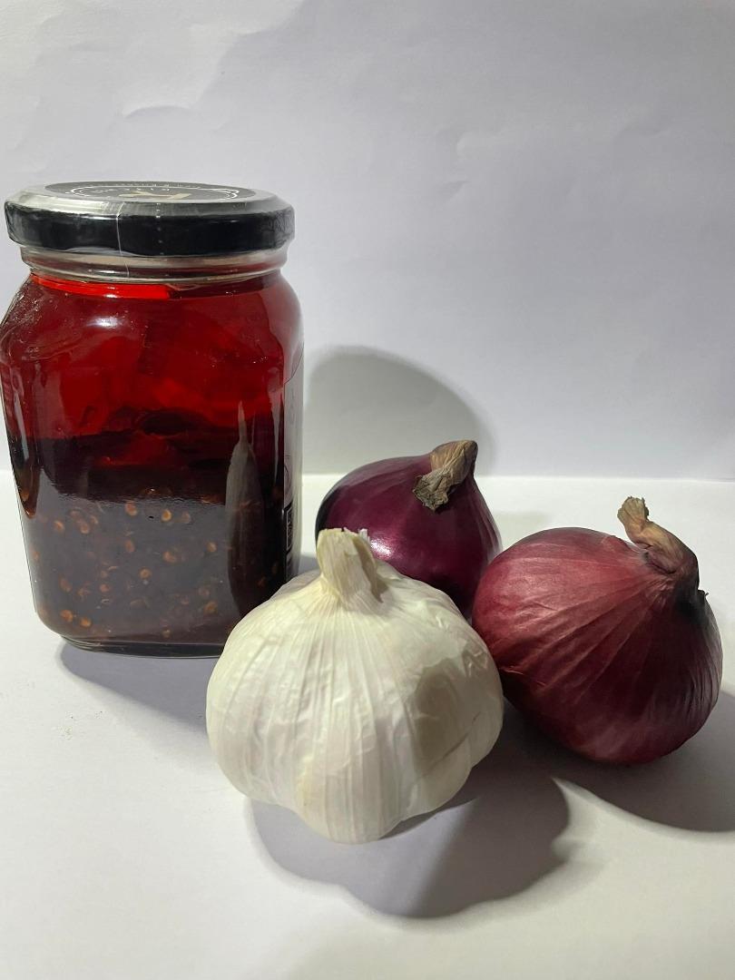 R Kitchen Chili Garlic Oil, Food & Drinks, Local Eats on Carousell