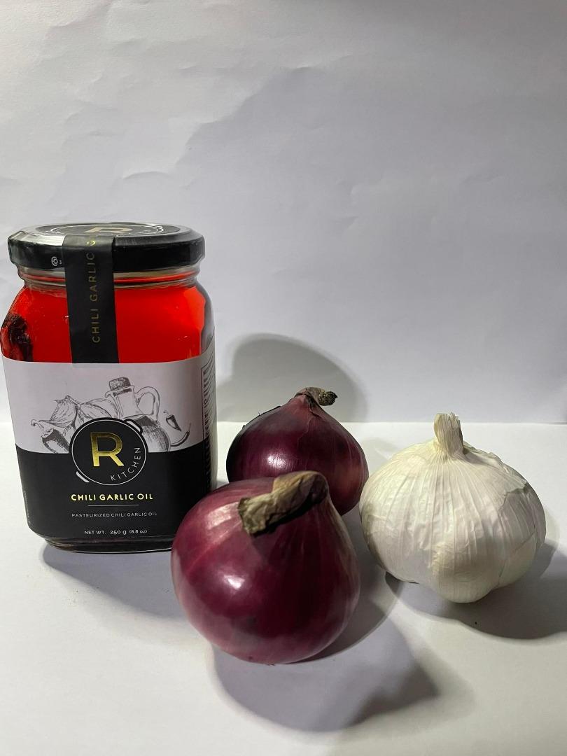 R Kitchen Chili Garlic Oil, Food & Drinks, Local Eats on Carousell
