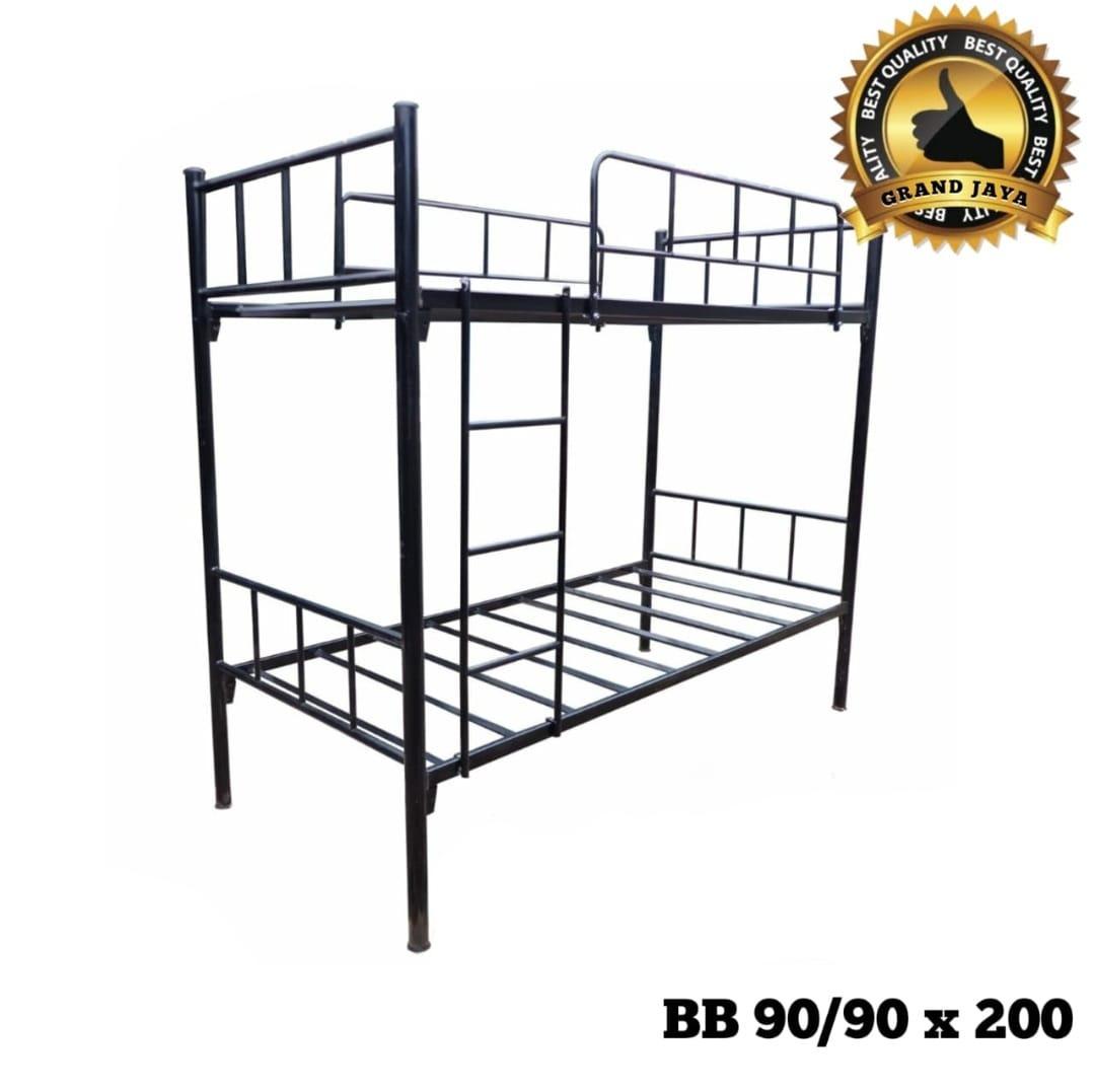 Ranjang Besi Susun 2 tingkat Lavender Daisy Ranjang Besi Bagus Ranjang