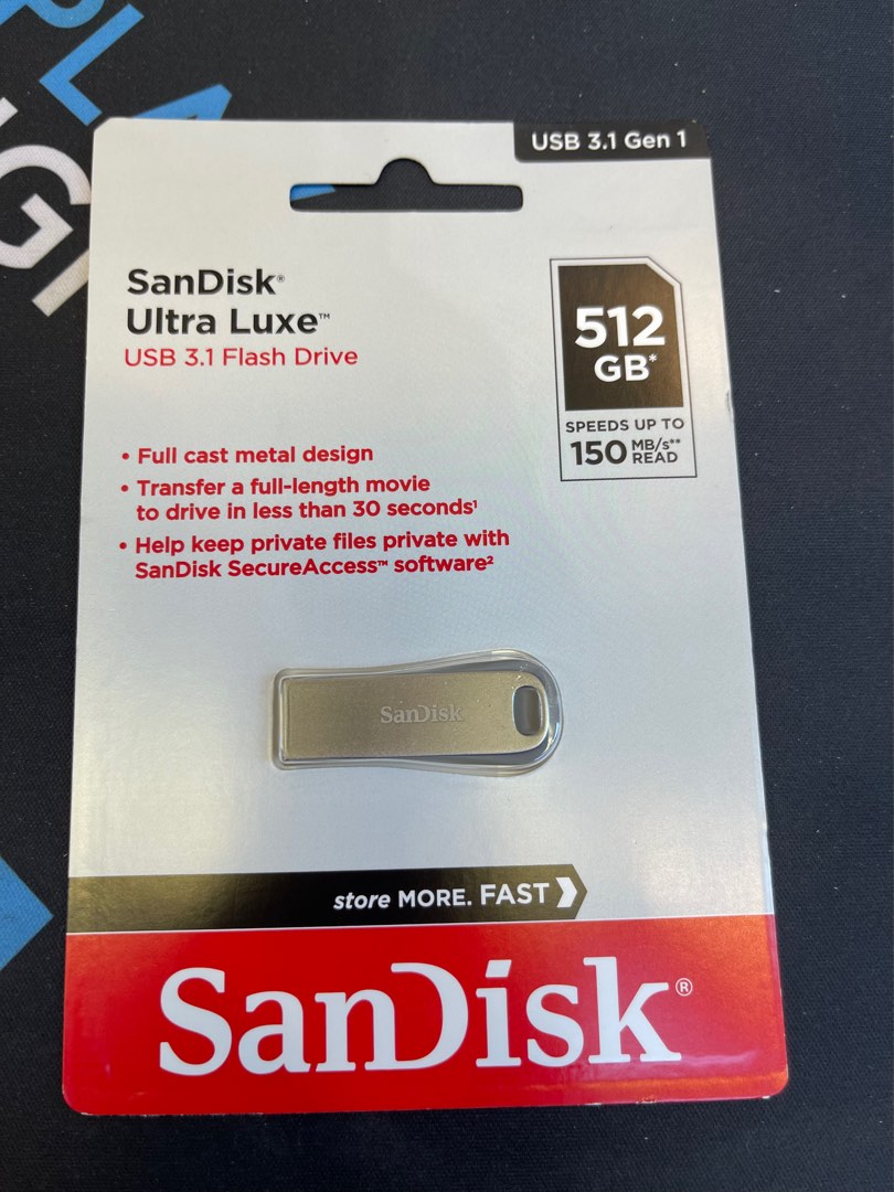 Sandisk ultra luxe 512G flash, 電腦＆科技, 電腦周邊及配件, 硬碟及儲存器 - Carousell