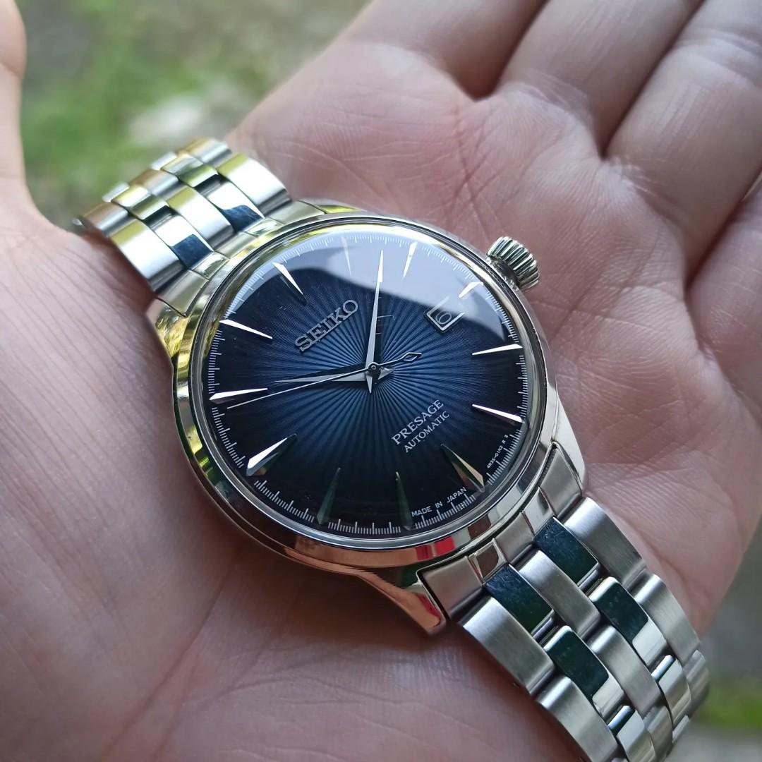 Seiko Blue Moon Presage - Dress Watch Cocktail Time - SRPB41 / SRPB41J1,  Luxury, Watches on Carousell