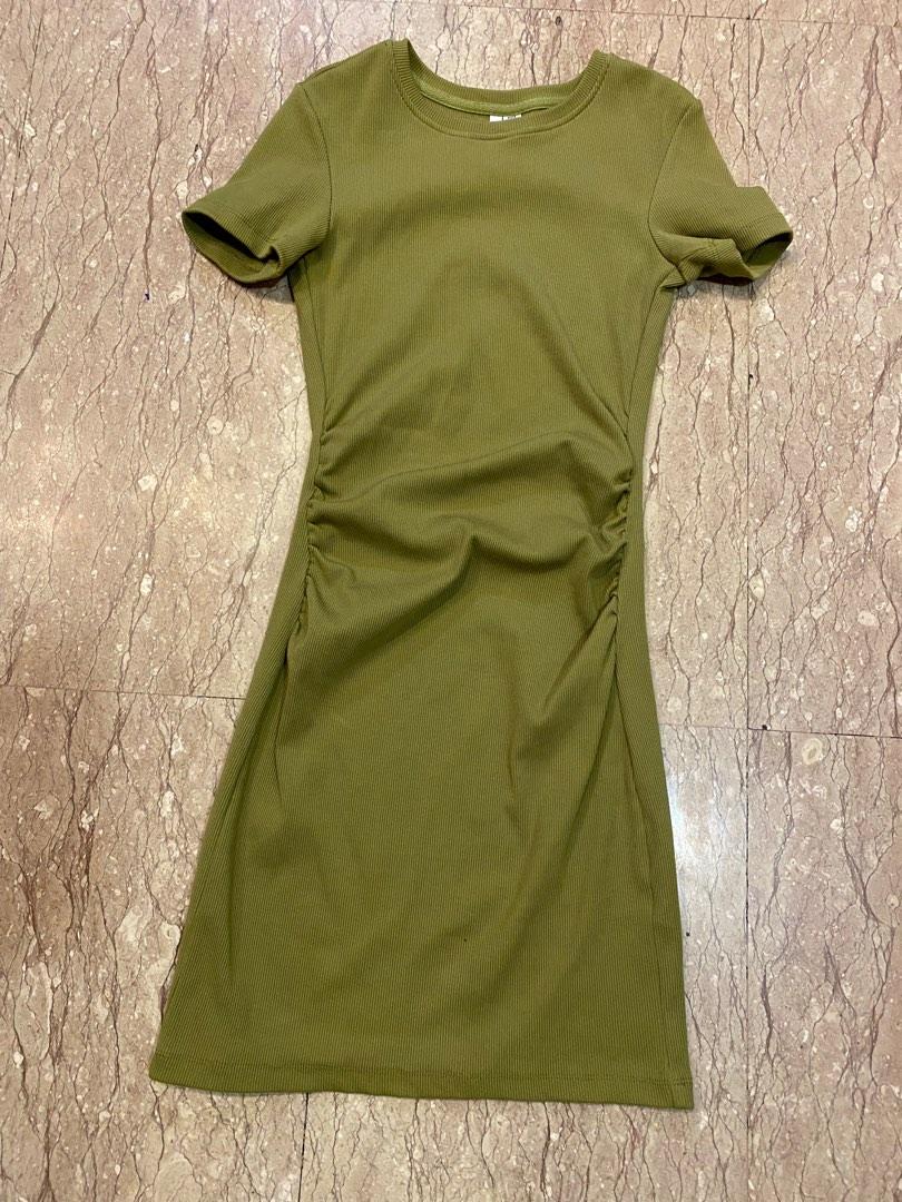 Sexy Forever New ribbed T-shirt dress in beautiful olive color, Women's  Fashion, Dresses & Sets, Dresses on Carousell