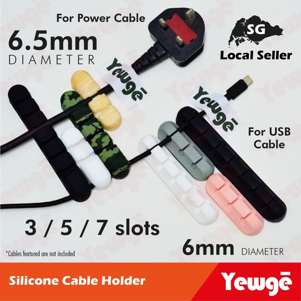 Silicone Cable Holder and Organiser for Desktop & In Car Cable