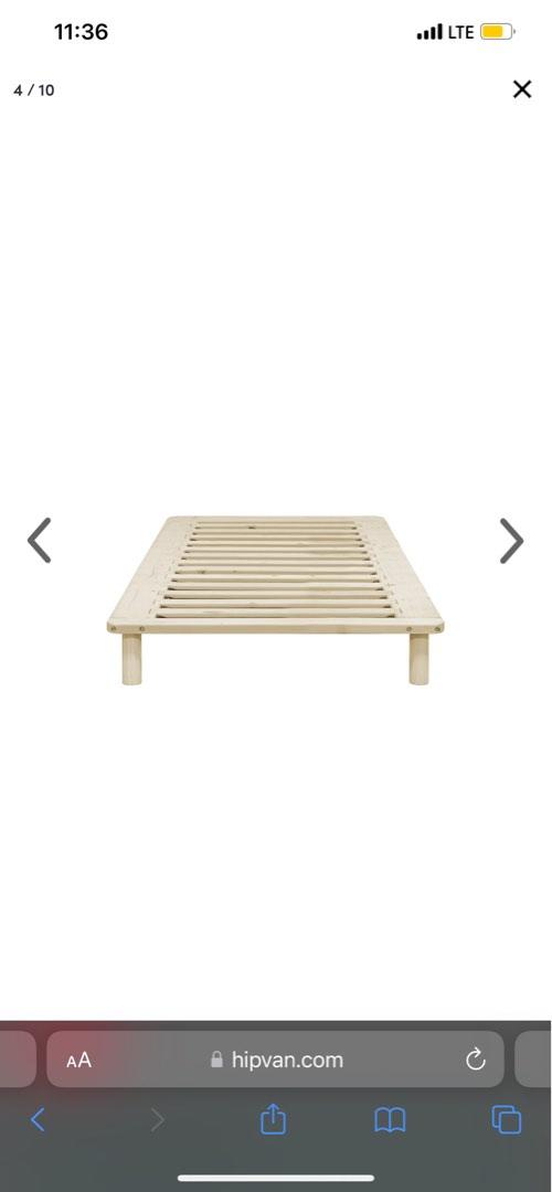 Single Platform Wooden Bed Frame Korean Bed Aesthetic, Furniture & Home Living, Furniture, Bed ...