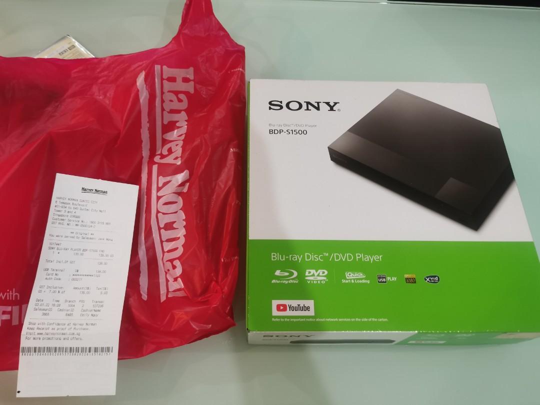Sony Bluray DVD Player Brand New with Receipt. 2022. Complete set with