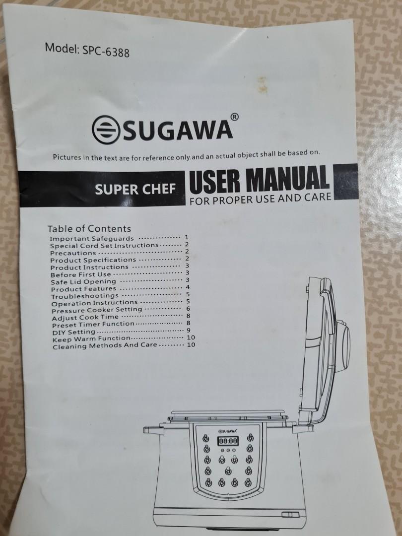 Sugawa Super Chef Pressure Cooker SPC 6388