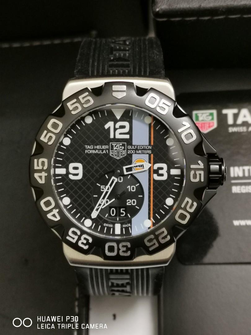 Tag heuer formula 1 gulf edition on sale