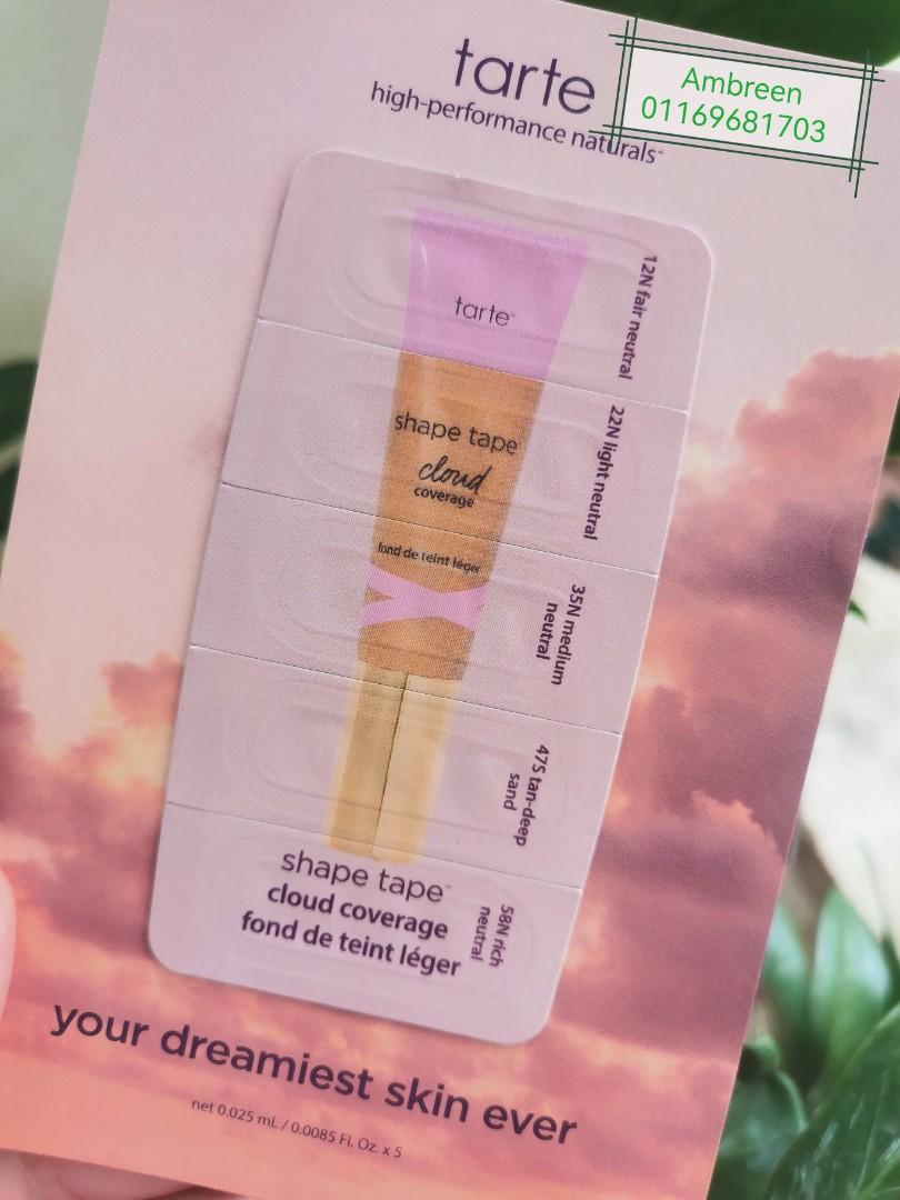 Tarte Shape Tape Cloud Foundation Coverage Shade Card, Beauty & Personal  Care, Face, Makeup on Carousell