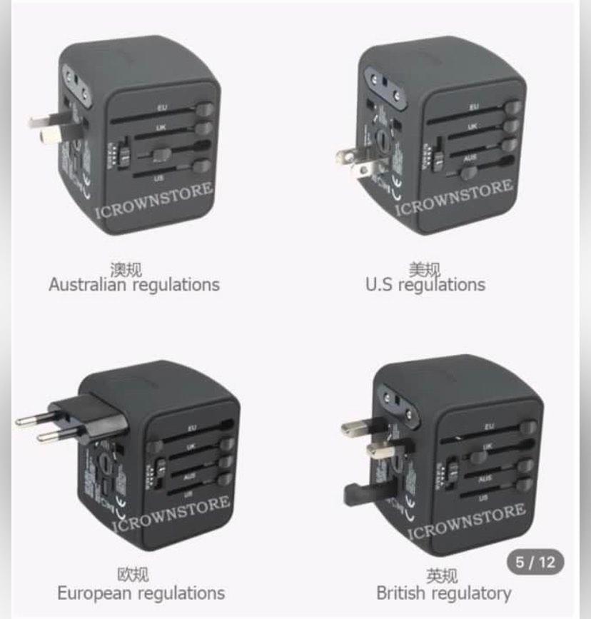 Travel Adapter / Travel Adaptor universal plug export use Easy