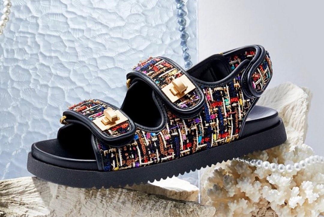 Dune deals tweed sandals