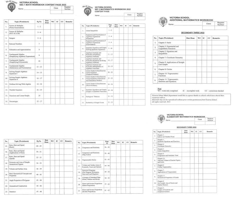 (updated to 2022) 2021 Sec 1 / Sec 2 / Sec 3 / E Math / A Maths ...