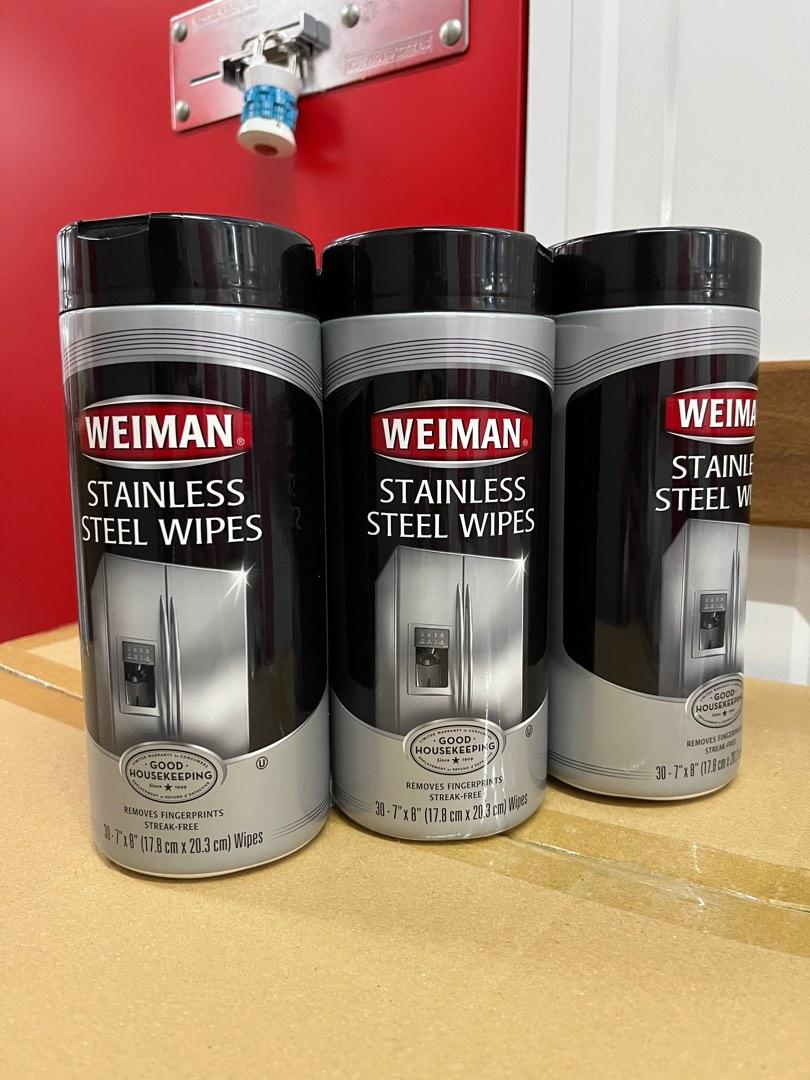 Weiman Stainless Steel Wipes, Furniture & Home Living, Cleaning
