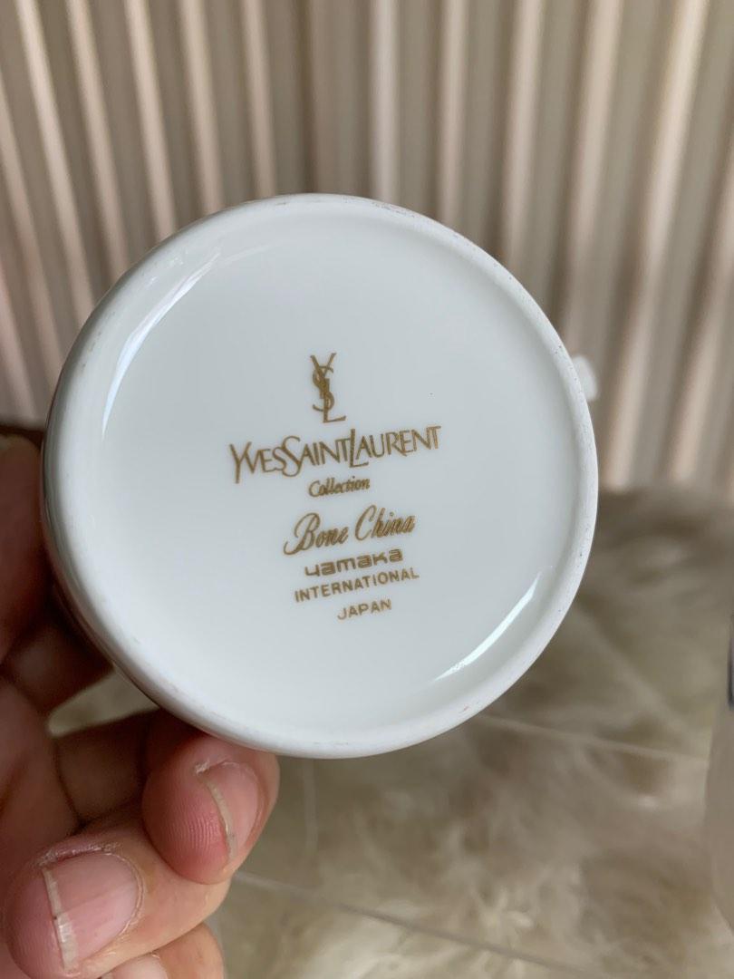 YSL Yves Saint Laurent bone china teacup, Furniture & Home Living