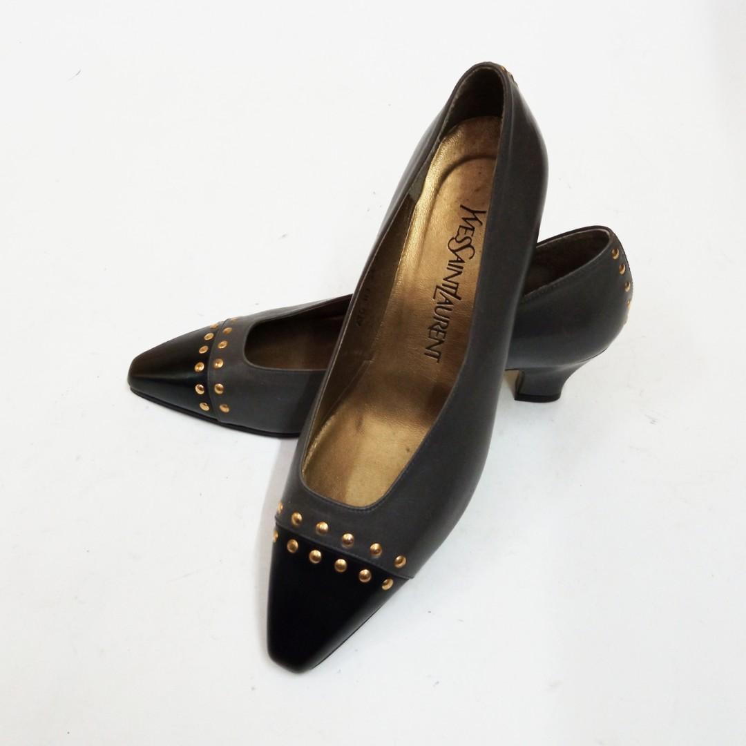 Ysl studded heels on sale