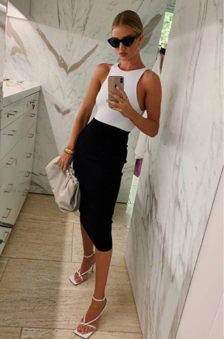 Zara white halterneck bodysuit, Women's Fashion, Tops, Other Tops on