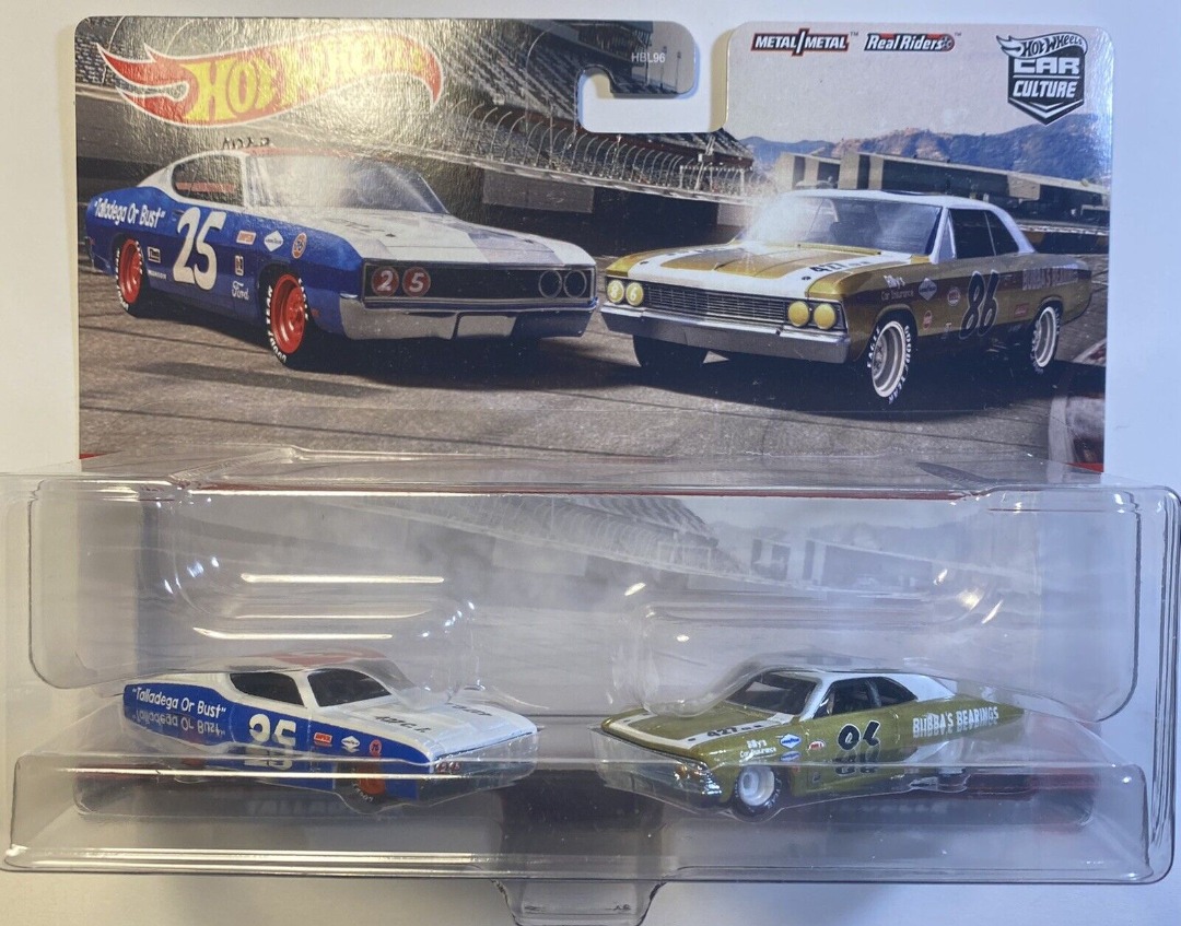 Hot Wheels Car Culture 2-Car set, Ford Torino Talladega and Chevrolet