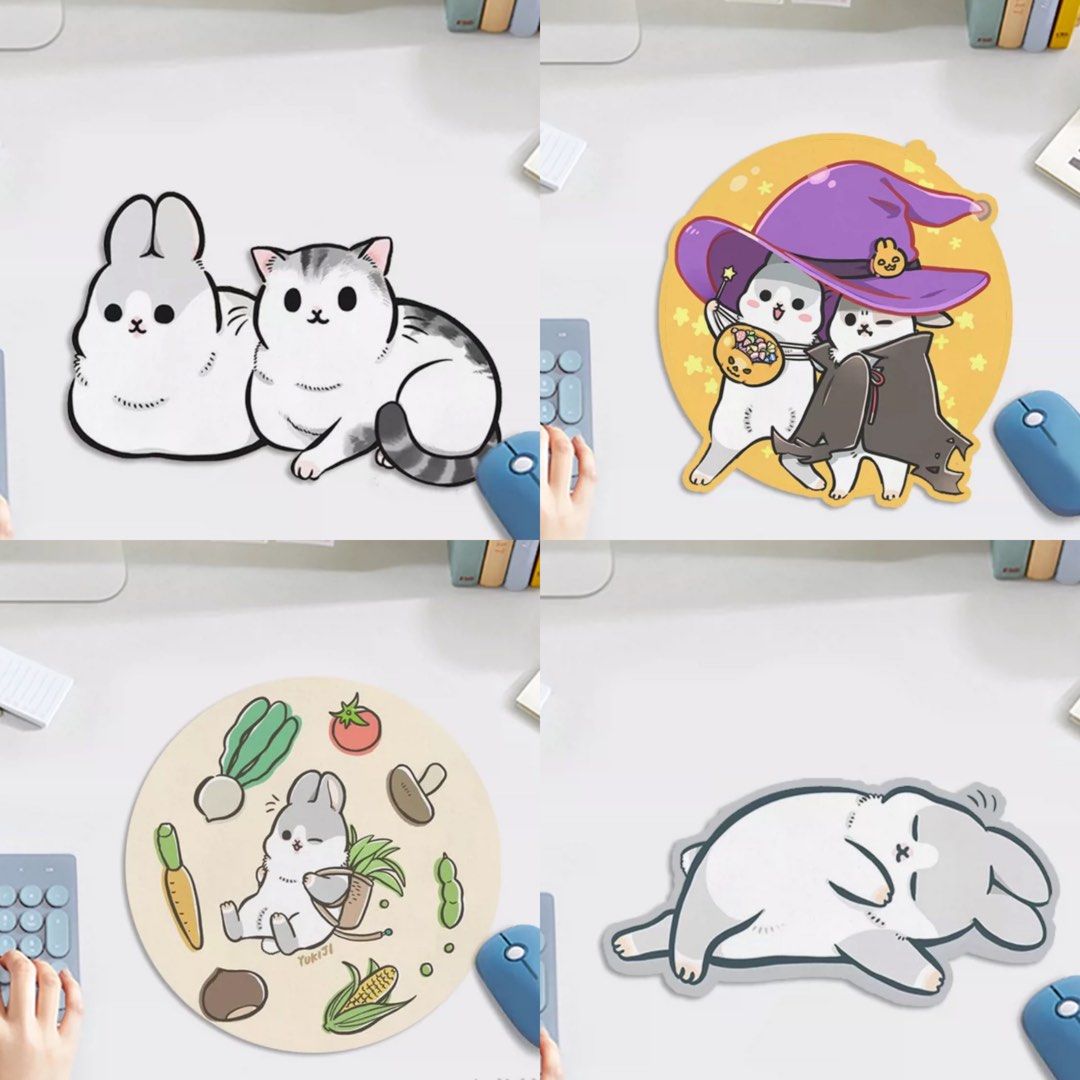 麻吉兔麻幾兔mouse pad 辦公文具office 鼠標墊滑鼠墊桌面電腦墊公仔兔兔rabbit 兔仔禮物送禮, 預購- Carousell