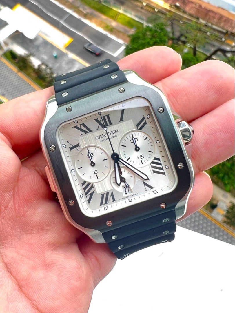 Cartier santos shop chronograph 2019