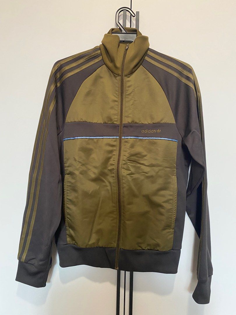 Green and brown adidas jacket sale