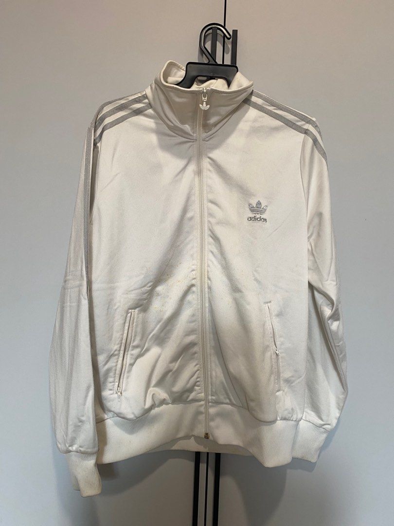 Adidas Jacket (White/Silver), Women's Fashion, Coats, Jackets and