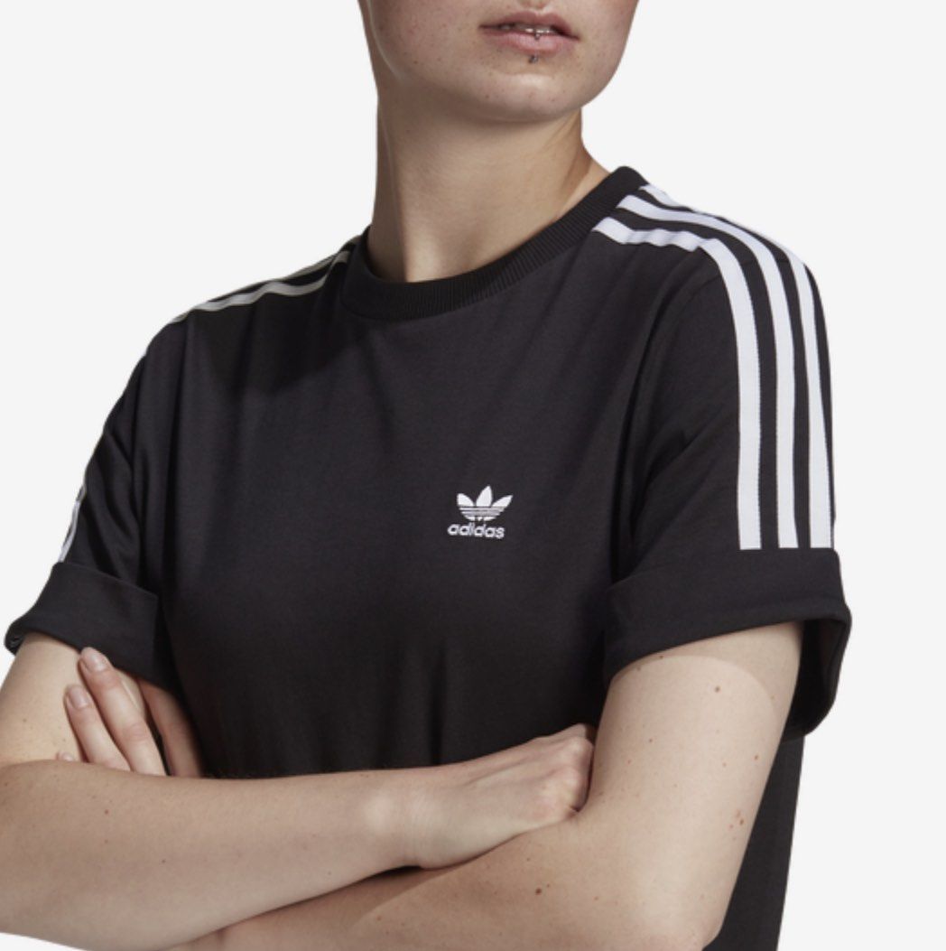 Adidas Originals Adicolor Three Stripe T-shirt Dress In Black, Women's  Fashion, Dresses u0026 Sets, Dresses on Carousell