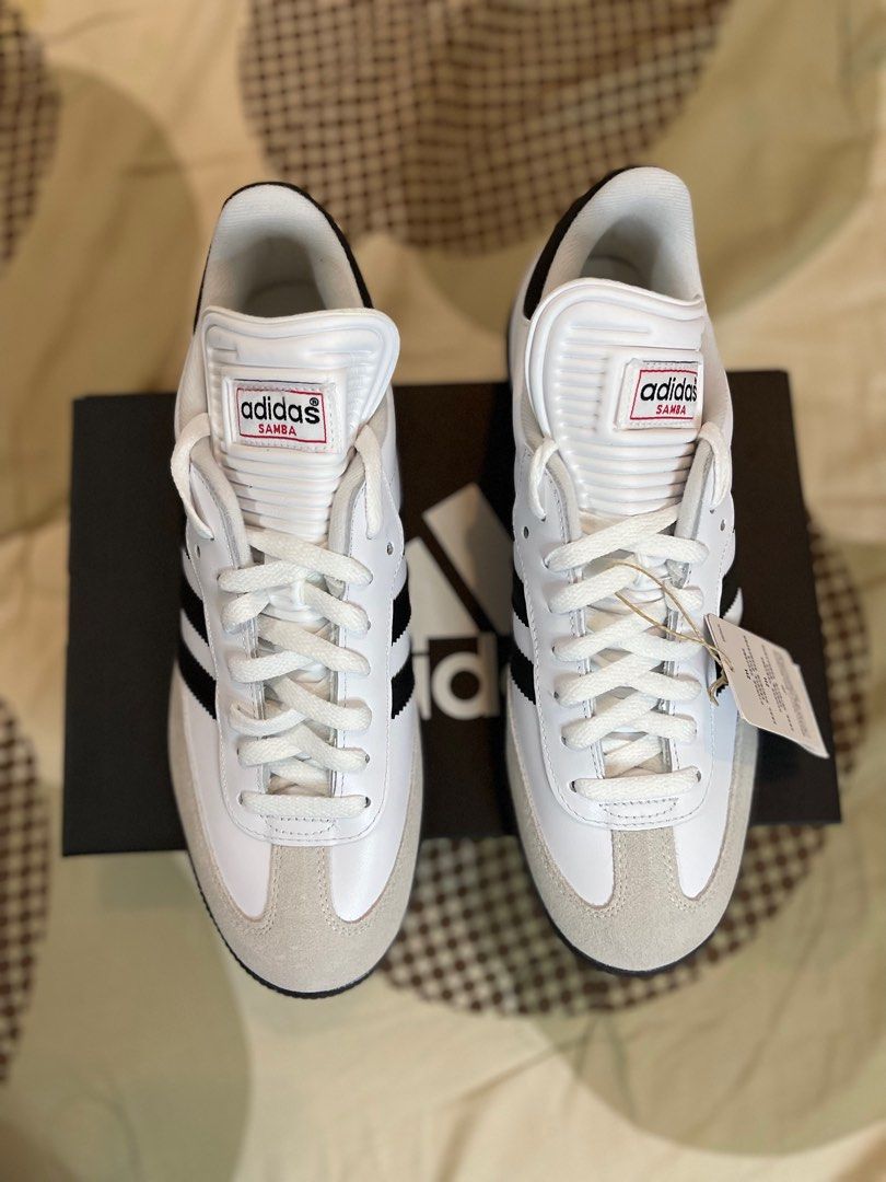 mens white samba trainers